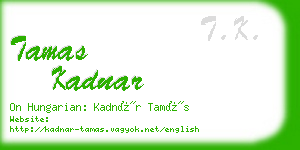 tamas kadnar business card